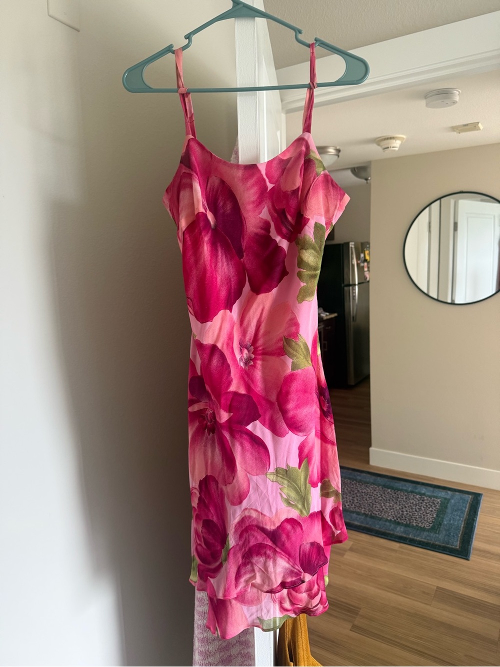 VINTAGE Donna Ricco Pink Floral Midi dress